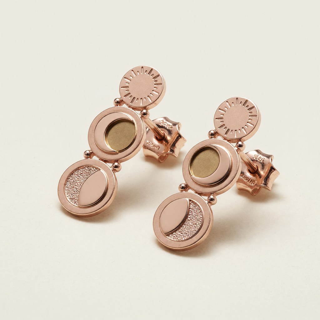 Moonphase Stud Earrings