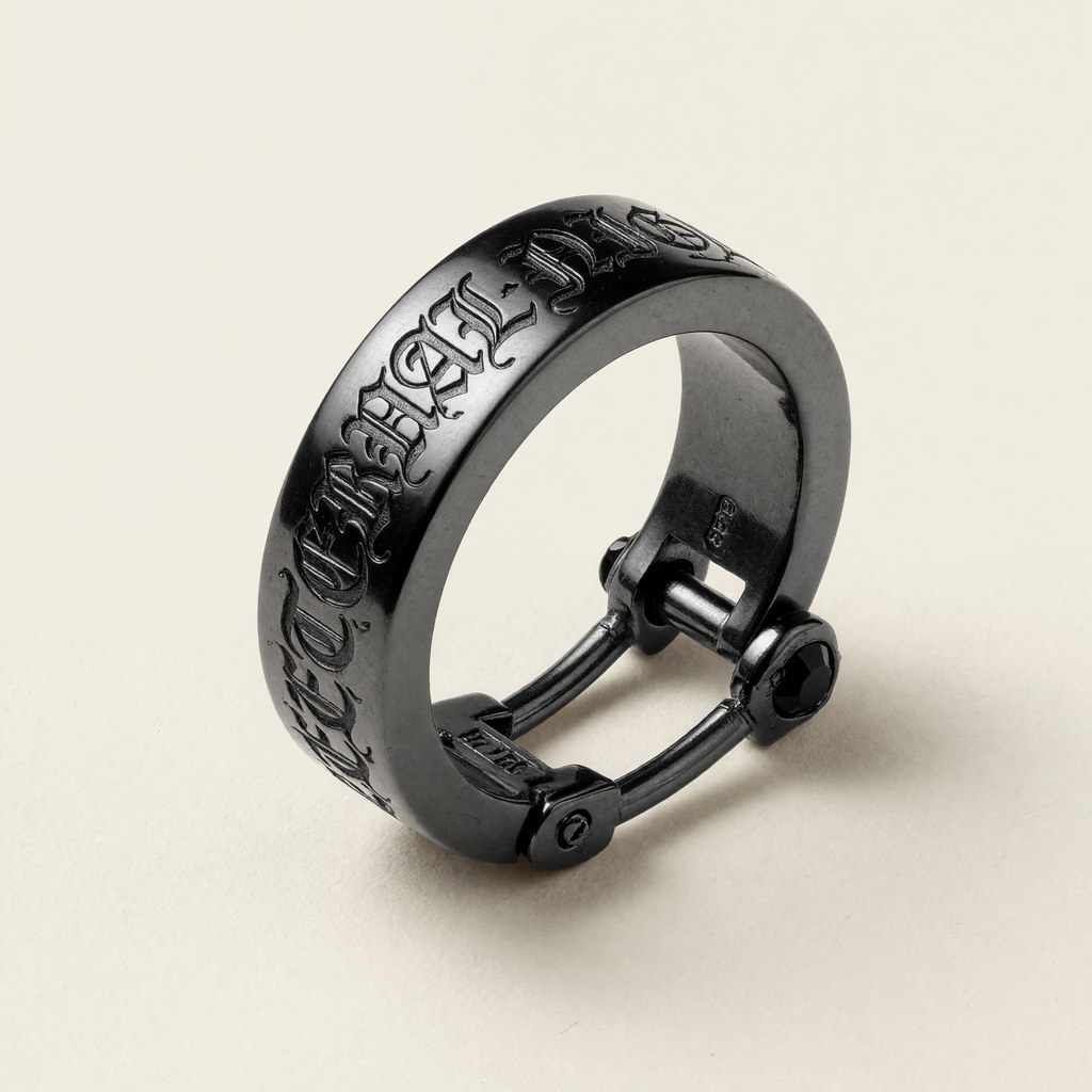 Gothic Script Hoops