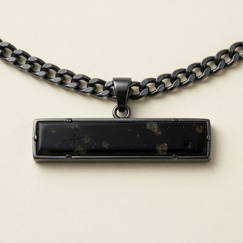 Obsidian Bar Pendant